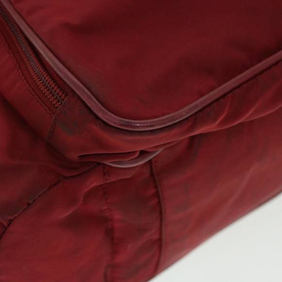 PRADA Boston Bag Nylon 2way Red Auth 51471 - Picture 16 of 16